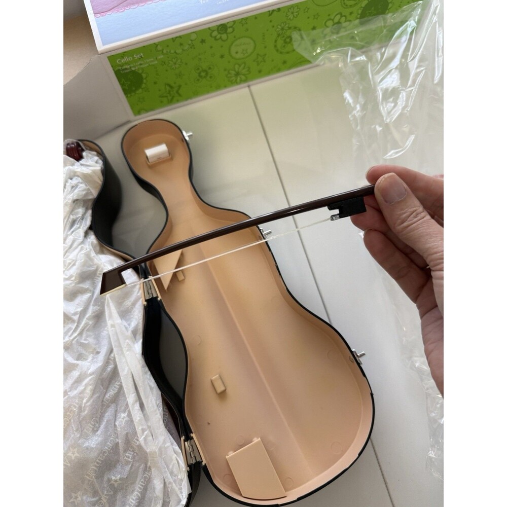 American Girl Doll Cello With Rosin Bow Book Case Instrument Box - Picture 8 of 14